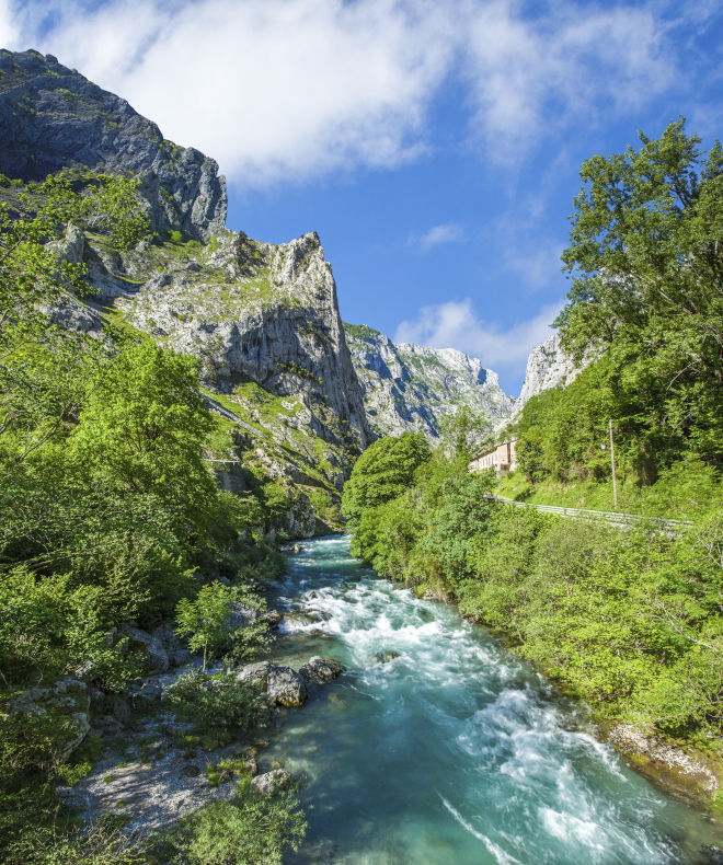 Río en las montañas de Cantabria